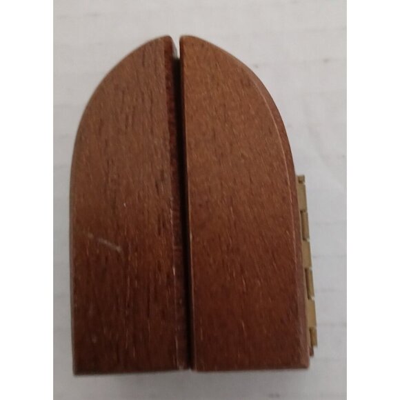 Vintage Triptych Wood Miniature Small Religious Folding Panels - Picture 8 of 9